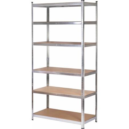 AWTools AWTOOLS REGAL MIT 6 EINLEGEN 200x90x40, TRAGFÄHIGKEIT 300 kg / 6,0 mm – STECKVERSCHLUSS, SCHNELLE MONTAGE