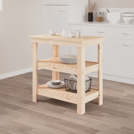 vidaXL vidaXL Arbeitstisch, 78,5 x 50 x 80 cm, massives Kiefernholz
