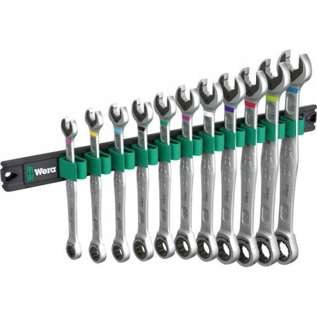 Werkzeugset Wera Wera 9630 Magnetic Strip 6000 Joker 1, 11-teilig, Schraubenschlüssel (Kombinations-Ratschen-Schraubenschlüssel mit Haltefunktion)