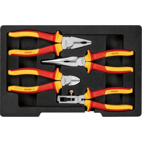 Bosch VDE-Zangensatz Professional, 4-teilig (rot/gelb)
