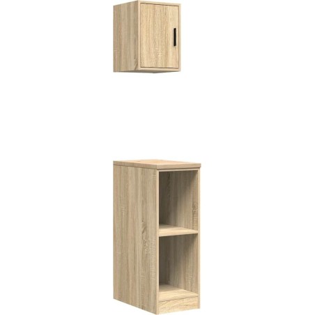 Garagenschränke, 2 Stück, Eiche Sonoma, Leimholz