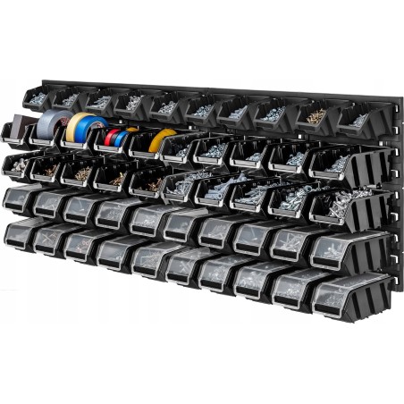 Kadax KADAX Werkzeugtafel 116 x 39, Wandhalterung für 50 Behälter
