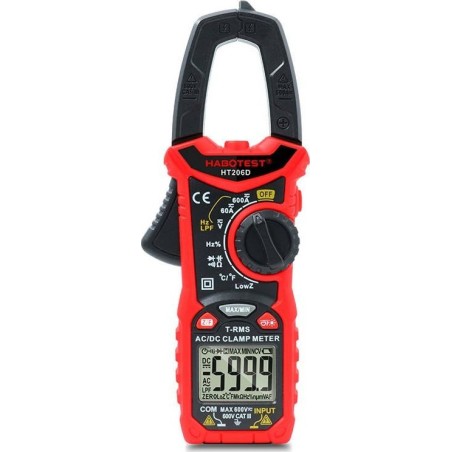 Habotest Digitales Zangenmessgerät Habotest HT206D True RMS, NCV, LPF