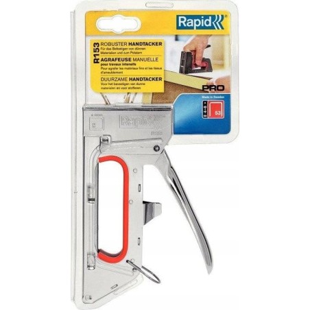 Rapid-Klammerpistole R153E 4–8 mm, rot, Nr. 53, Klammern PRO, Rapid