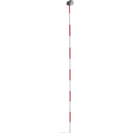 Steinberg Mini-Prisma, Vermessungsspiegel mit Messstange, silberbeschichtet, Durchmesser 3,5 cm, 1,26 m Mini-Prisma, Vermessungsspiegel