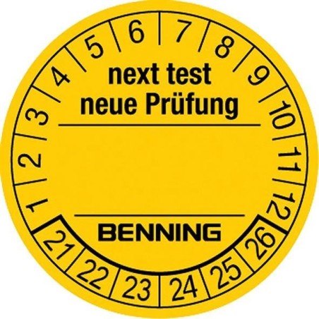 Benning Aufkleber – nächste Kontrolle