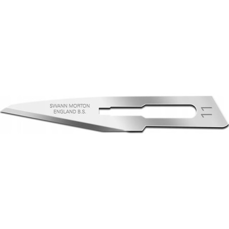 Swann-Morton CARBON STEEL Chirurgische Messer (Skalpelle) Nr. 11 – 100 Stück/Schachtel
