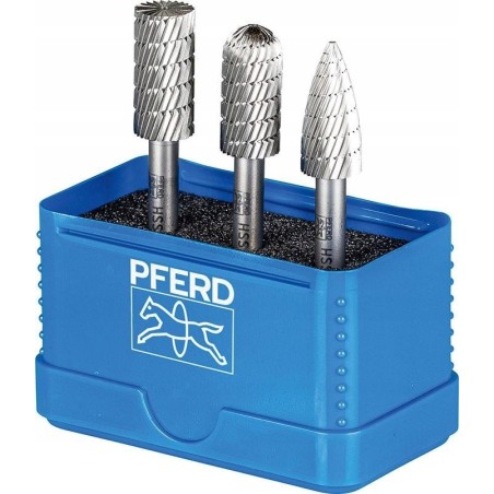 3-teiliges Fräserset PFERD 86 C3 HSS 12 mm
