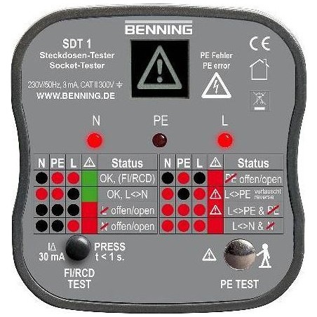 Benning Steckdosenprüfgerät SDT1 von Benning