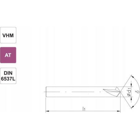 Fräser FAZOWNIK FI 12,00 90° VHM TIALN - W9-054012-1200