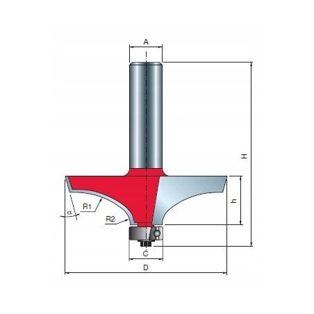 Fräser 99-02712P 63,5 × 12,0 R30/8 15°