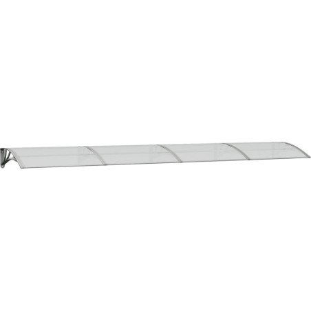 vidaXL vidaXL Türvordach, grau-transparent, 400 x 75 cm, Polycarbonat