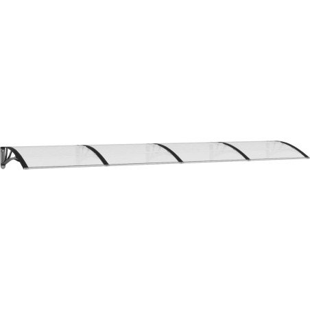 vidaXL vidaXL Türvordach, schwarz-transparent, 350 x 75 cm, Polycarbonat