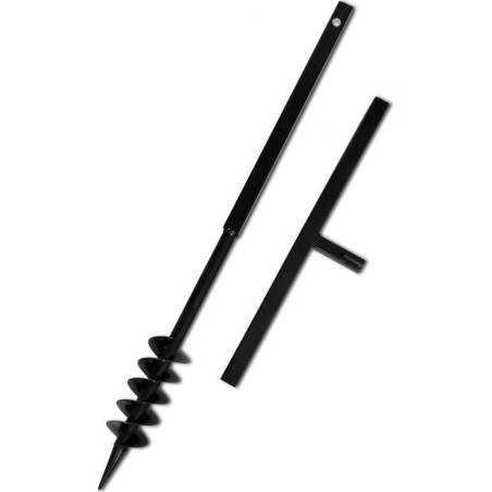 vidaXL Erdbohrer mit Griff, 80 mm, ausziehbar, 9 m, Stahl