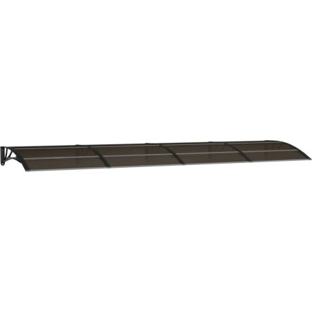 vidaXL vidaXL Türvordach, schwarz, 400 x 100 cm, Polycarbonat