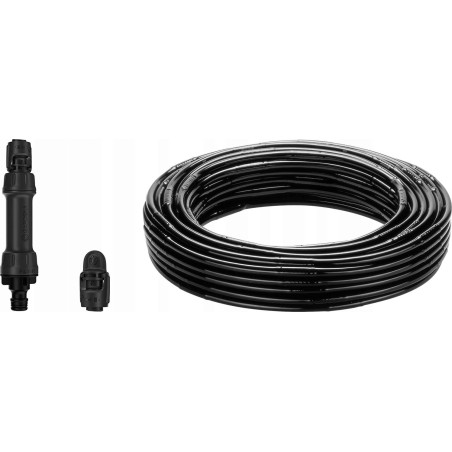 Gardena Gardena Micro-Drip-System Tropfbewässerungsset für Hecken/Sträucher, 50 Meter, Tropfer (schwarz, Modell 2023, ober- und unterirdisch)