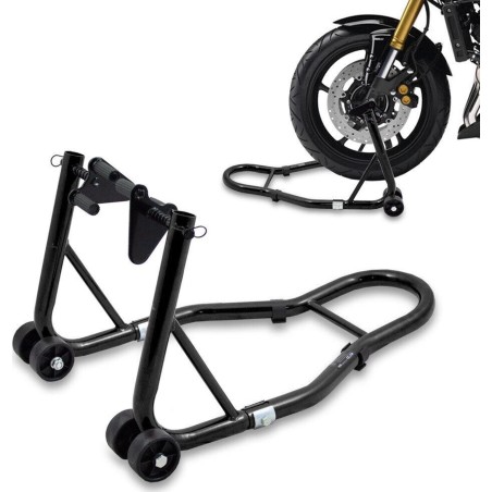 Bituxx Motorradständer, Motorradheber, Gummibefestigung für Vorderrad, 250 kg