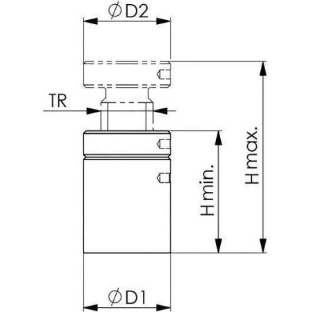 AMF Schraubstütze, Größe 52, 42–52 mm, AMF