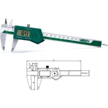 Insize Elektronischer Messschieber MAUa mit Schraube 300 mm / 0–12" INSIZE (1108-300W)