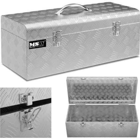 MSW Werkzeugkoffer aus Aluminium, 31 l, 58 x 25,5 x 25,5 cm Werkzeugkoffer aus Aluminium