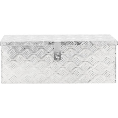 vidaXL Aufbewahrungskiste, silber, 70 x 31 x 27 cm, Aluminium