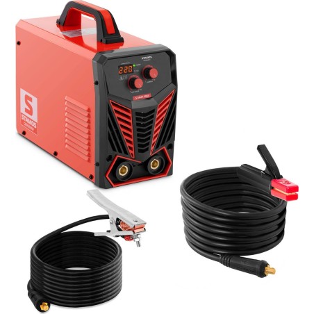 Stamos Germany IGBT-Inverter-Schweißgerät für MMA-Schweißen mit Hot-Start- und Arc-Force-Funktionen, 220 A IGBT-Inverter-Schweißgerät für MMA-Schweißen mit Hot-Start- und