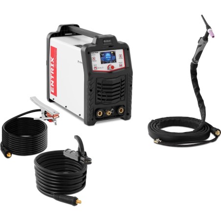 Welbach Digitales Aluminium-Schweißgerät ENTRIX TIG MMA HF AC/DC Puls 200 A Digitales Aluminium-Schweißgerät ENTRIX TIG MMA HF AC/DC Pu