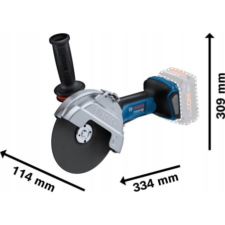 Bosch Akku-Winkelschleifer BITURBO GWS 18V-180 P Professional solo, 180 mm (blau/schwarz, ohne Akku und Ladegerät)