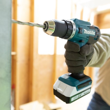 Makita DF488D002, Pistolengriffbohrmaschine, schlüssellos, 1,3 cm, 1400 U/min, 3,6 cm, 1,3 cm