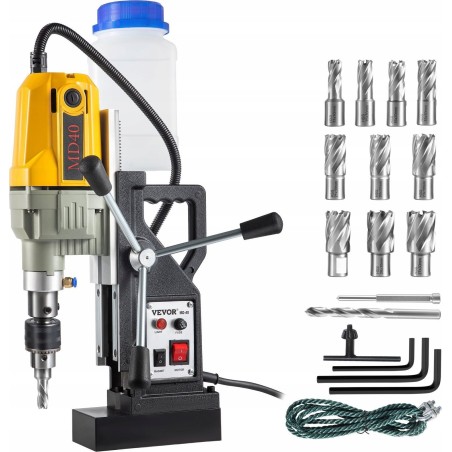Tragbare Magnetbohrmaschine, Kernbohrmaschine, 1100 W, 12 Bohrer