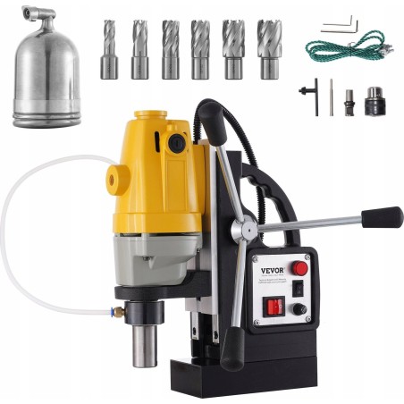 Tragbare Magnetbohrmaschine, Kernbohrmaschine, 1100 W, 6 Bohrer, Ringfräser
