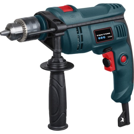 Tryton-Bohrmaschine, Schlagbohrmaschine, 550 W, 13-mm-Schlüsselhalterung, links/rechts