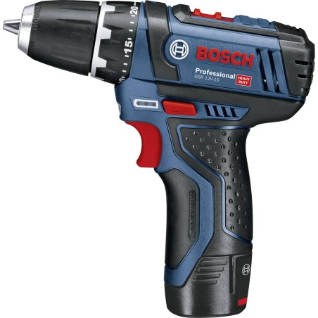 Bosch Akku-Bohrschrauber GSR 10,8-2-LI 12 V, 2 x 2-Ah-Akku (0601868109)