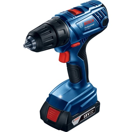 Bosch 18-V-Bohrschrauber mit 2 Akkus à 2 Ah (06019F810A)