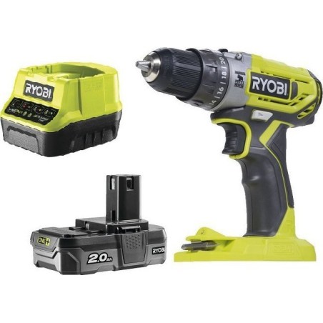 Ryobi Akku-Bohrschrauber. Schlagbohrschrauber. R18PD2-120B 18 V, 1 × 2,0 Ah ONE+