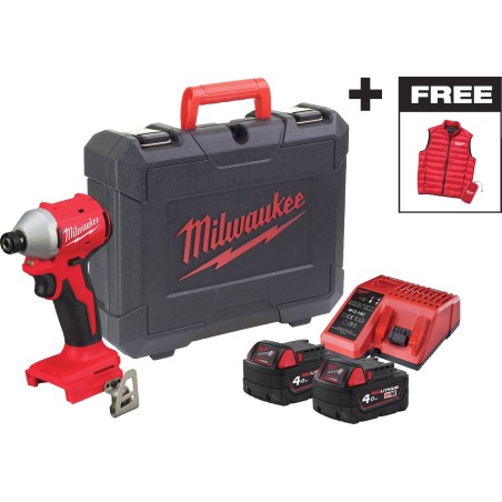 MILWAUKEE. Schlagschrauber M18BLIDRCMC-402C + Lampe M18ALIS-0 und ohne Schutzhülle