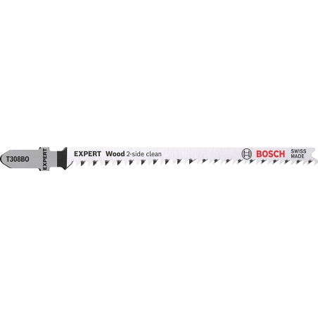 Bosch Expert Stichsägeblatt T 308 BO „Wood 2-side clean“ (25 Stück)