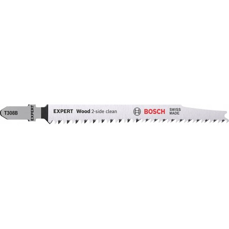 Bosch Powertools Bosch Expert Stichsägeblatt T 308 B „Wood 2-side clean“ (25 Stück)
