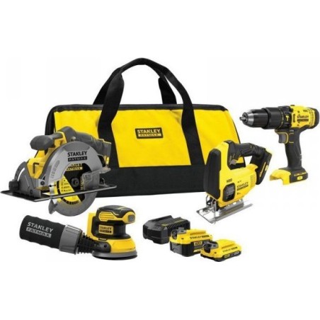 Stanley 4-teiliges Elektrowerkzeug-Set (SFMCK412MDS-QW)