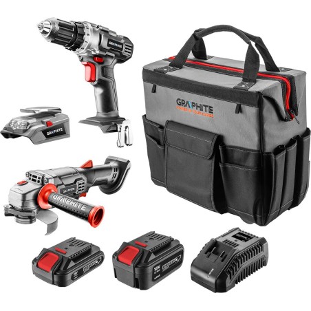 7-teiliges Elektrowerkzeug-Set „Graphite“ (58G093-CS)