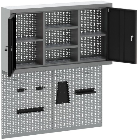 vidaXL Werkzeugschrank-Set, 3-teilig, Stahlgrau, besonders robust