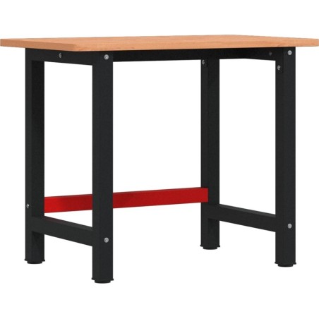 vidaXL vidaXL Arbeitstisch, 100 x 60 x 81,5 cm, rechteckig, massives Buchenholz