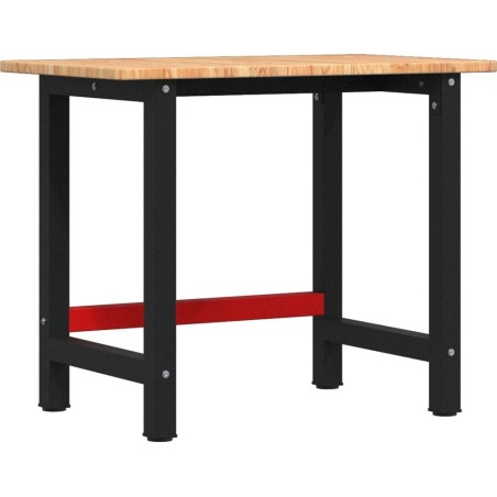 vidaXL vidaXL Arbeitstisch, hellbraun, 100 x 60 x 81,5 cm, massives Eichenholz