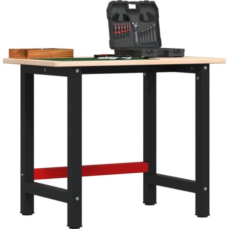 vidaXL vidaXL Arbeitstisch, 100 x 60 x 81,5 cm, rechteckig, massives Eichenholz